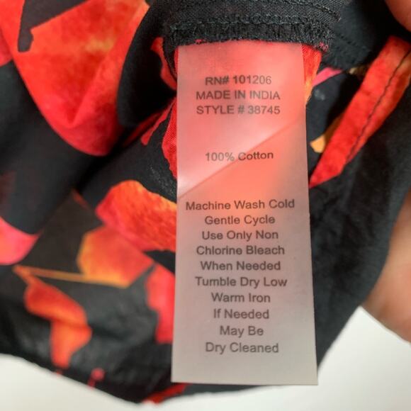 Soft Surrounding Hibiscus Tunic Pintuck Pleats Embroidery Small - Picture 7 of 8